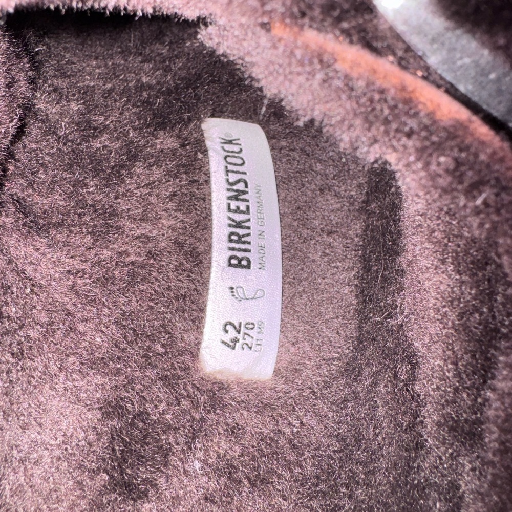 Birkenstock Arizona Shearling sandals in Habana Oiled Leather New In Box Size 42 - Picture 4 of 7